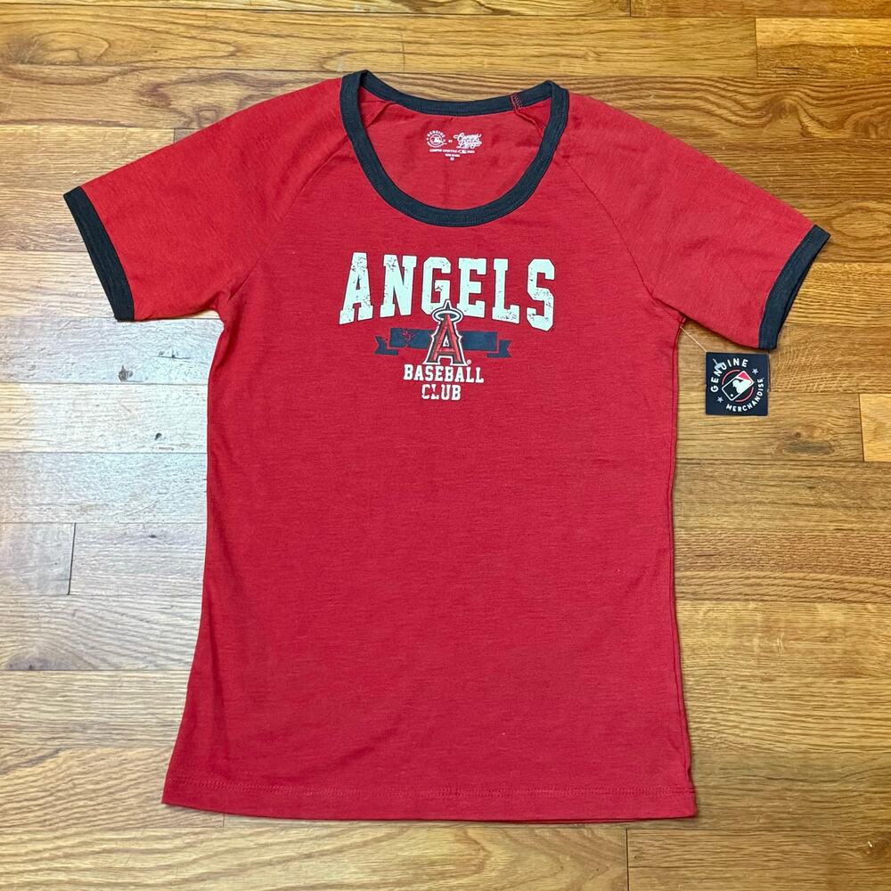 Campus Lifestyle Angels Baseball Club Women’s XS Red Short Sleeve T-shirt MLB